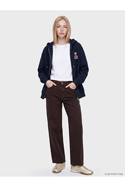 LC Waikiki Alita City Farkıyla Xside Navy Blue 3 Thread Threaded Embroidered ...