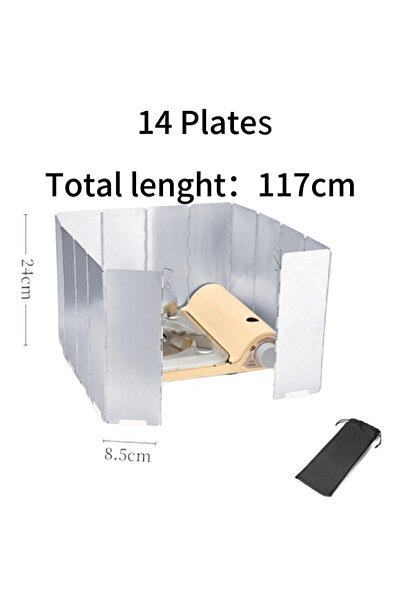 Choice 14 Plates 8/10/12/14/16Plates Stove Windscreen Aluminum Alloy Stove Wi...