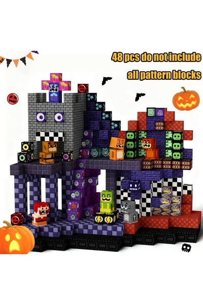 Choice 48pcs Midnight Bear New Magnetic Building Blocks Mine World Magnetic C...