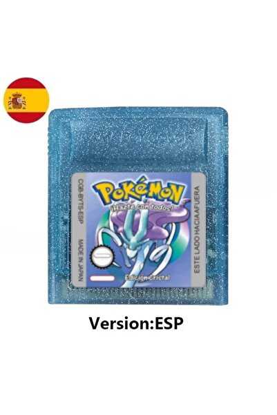 Choice Cristal ESP HOT USA ESP FRA GBC Pokemon Cartridge Bundle Red/Blue/Crys...