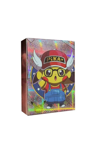 Choice English 55pcs Latest 55PCS Pokemon Anime Holographic Cards Pikachu Cha...