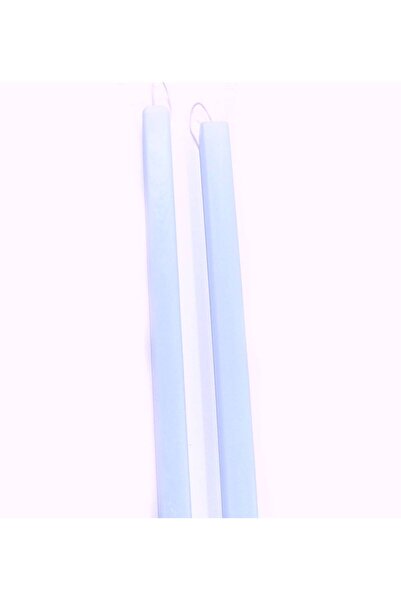 NO BRAND Λαμπάδα κερί τετράγωνη πλακέ 37x2.1x2.1cm - Γαλάζιο