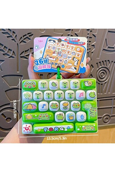 Choice C Candy Color Keycap Keychain Cute Cartoon 26-key Aecompression Keyboa...