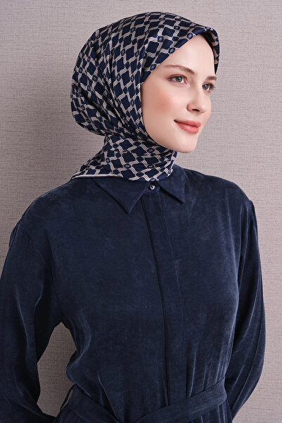 Armine Monogram Patterned 100% Sura Silk Scarf 9636Ds