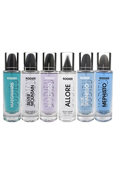 Rodier Ocean Rush Men's Perfume Gift Set, 6 x 30 ml, 180 ml Total
