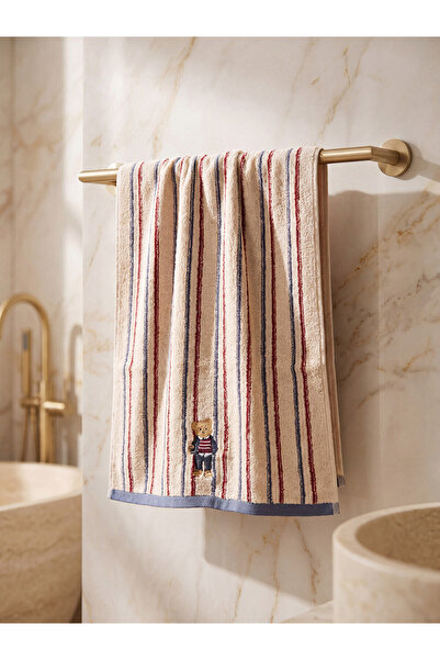 LC Waikiki Alita City Farkıyla Lcw Home Ecru Embroidered 50X80 cm Face Towel