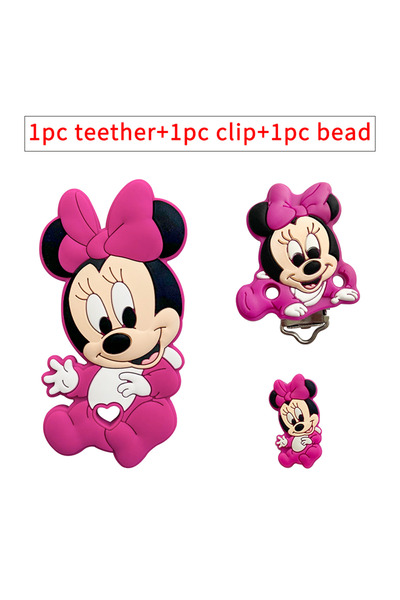 Choice 3pcs 12 3pcs/set Silicone Cartoon Teether Nipple Clip Beads DIY Pacifi...