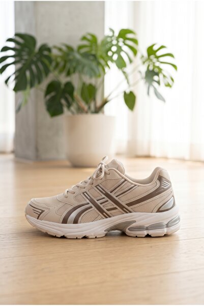 MERVESTORE Kadın Fileli Nefes Alabilir Koşu ve Yürüyüş Sneaker Kalın Taban Ba...