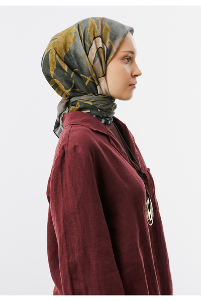 Freshscarfs Lillian Desen Vual Eşarp Antrasit