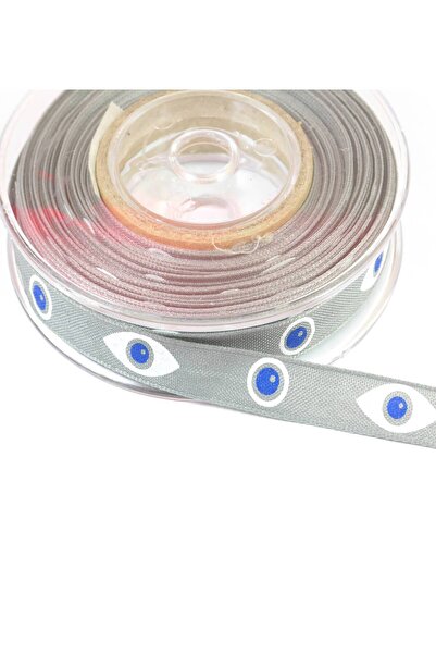 NO BRAND Κορδέλα Μάτι υφασμάτινη 15mm/καρούλι 18 μέτρα - Γκρί