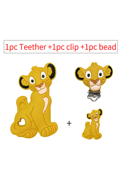 Choice 3pcs 38 3pcs/set Silicone Cartoon Teether Nipple Clip Beads DIY Pacifi...