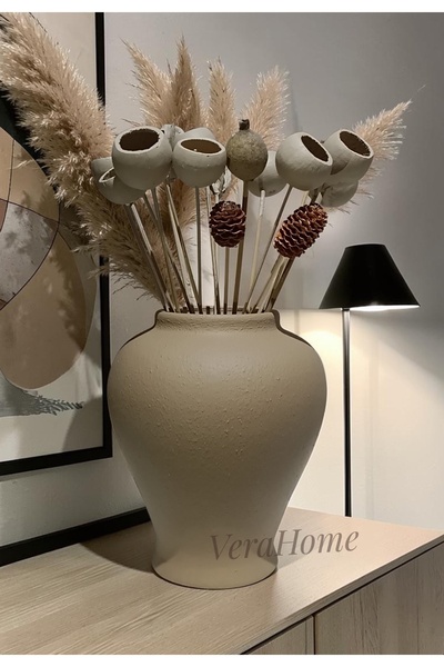 VERA HOME DECOR Seramik, El boyaması Dekoratif iskandinav Tarz Mat Dokulu Açı...