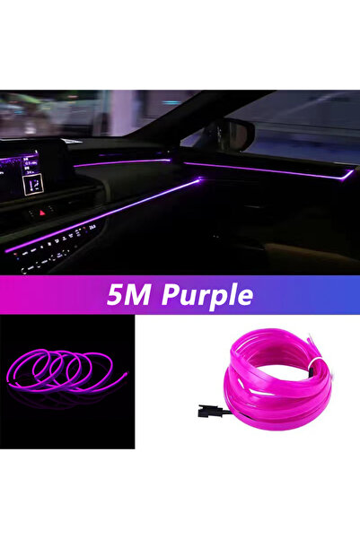 Choice USB drive Purple 5M Car Interior Led Strip Light Neon EL Wiring Decora...