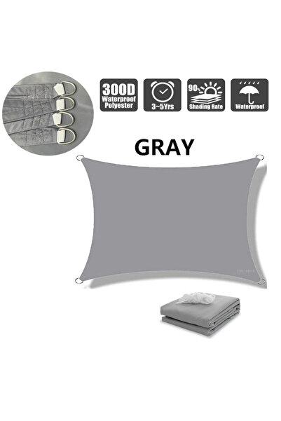 Choice 200x200cm Grey Waterproof Sunshade Protective Cover Canvas Camping Clo...
