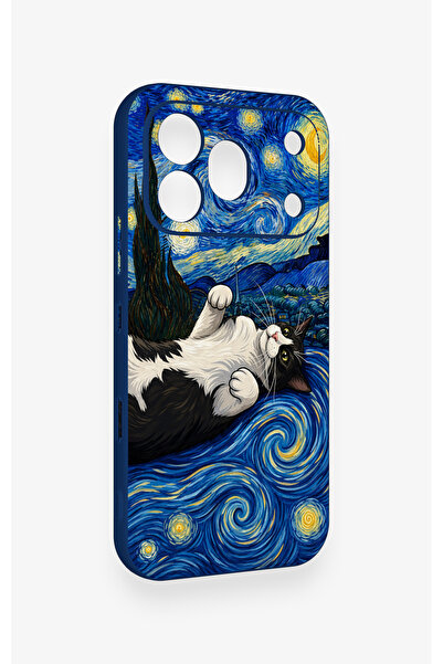 Vip Case Honor 600 Pro Uyumlu Gökyüzü ve Kedi Desenli Silikon Kılıf