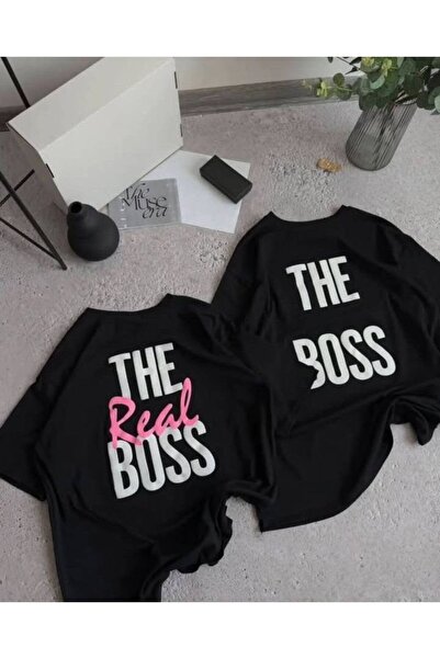 LELVANİ The Real Bos-The Bos Double Combined Bicycle Collar T-Shirt