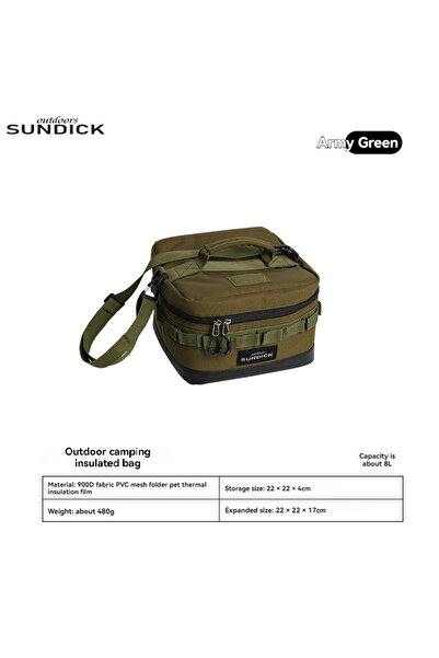 Choice Army Green Large Picnic Ice Bag 900D Cloth Camping Travel Organizer Wa...