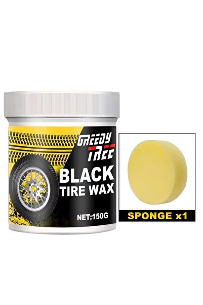 Choice YELLOW Black Tire Shine Wax 150g, Long-Lasting Gloss Tire Protection C...