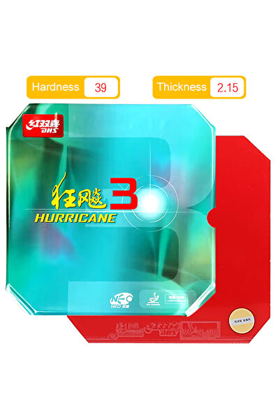 Choice Red-39-2.15mm DHS Neo Hurricane 3 Table Tennis Rubber Original Sticky ...
