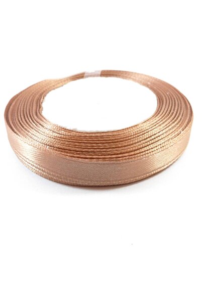 NO BRAND Κορδέλα σατέν 6mm/καρούλι 22.50μέτρα - Σοκολατί ανοιχτό