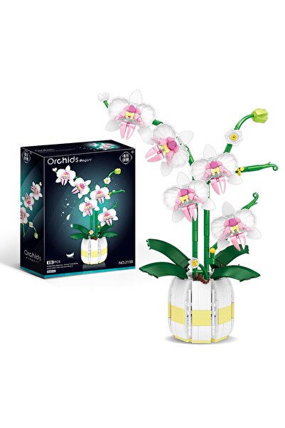 KidsLand 2138-With Box Funny Joy Orchid Flowers Bouquet Flower Blocks Bonsai ...