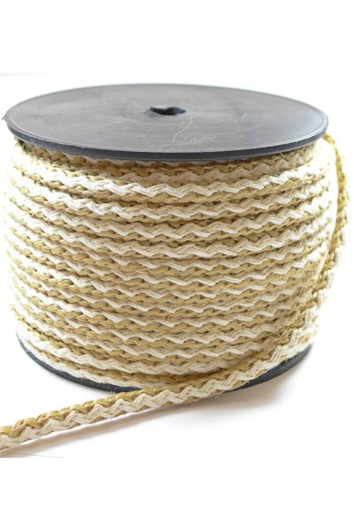 NO BRAND Κορδόνι γιούτα πλεκτή λινάτσα 5mm/ 25μέτρα καρούλι - - Λευκό
