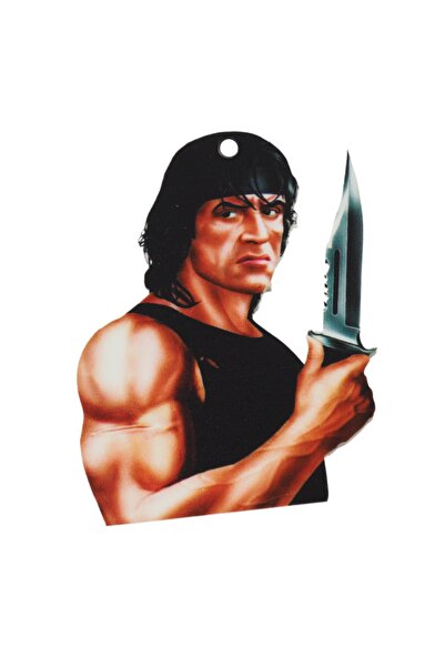 NO BRAND Rambo φιγούρα πολύχρωμο plexiglass κρεμαστό 70x52mm