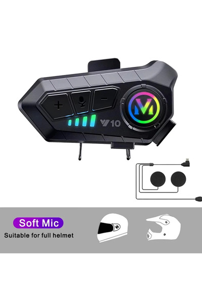 Kebidumei soft mic Motorcycle Helmet Headset IPX6 Waterproof Noice Reduction ...