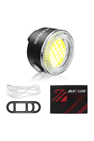 BUCKLOS M1-COB-Front Light Bicycle COB Light Set USB Charging High Visibility...