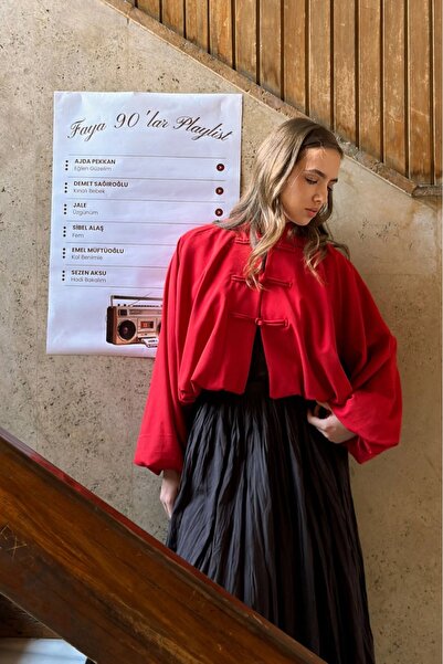 fayaboutique.com Çin Düğmeli Balon Ceket