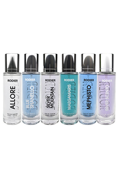 Rodier Blue Horizon Men's Perfume Gift Set, 6 x 30 ml, 180 ml Total