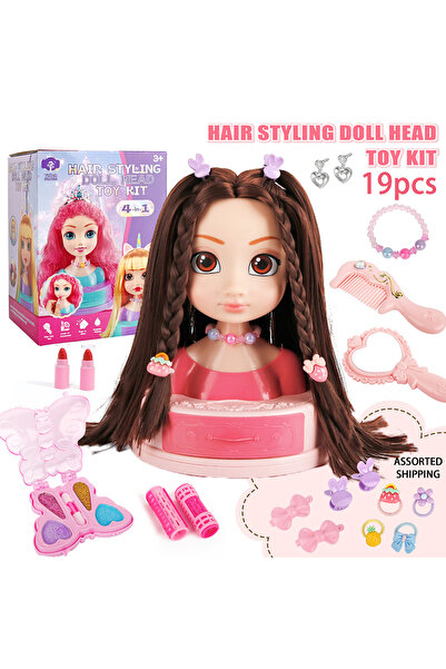Choice hair styling kit Doll Head for Hair Styling Makeup Play House Fashion ...