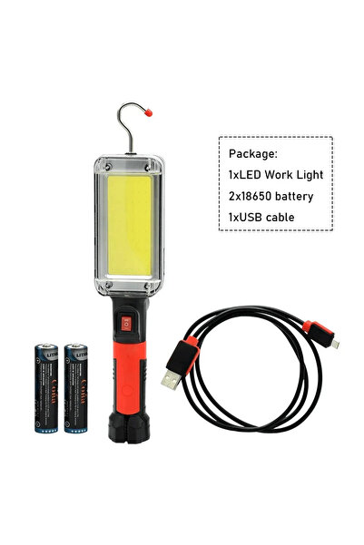 Choice With battery COB Work Light Led Floodlight Rechargeable Portable Lamp ...