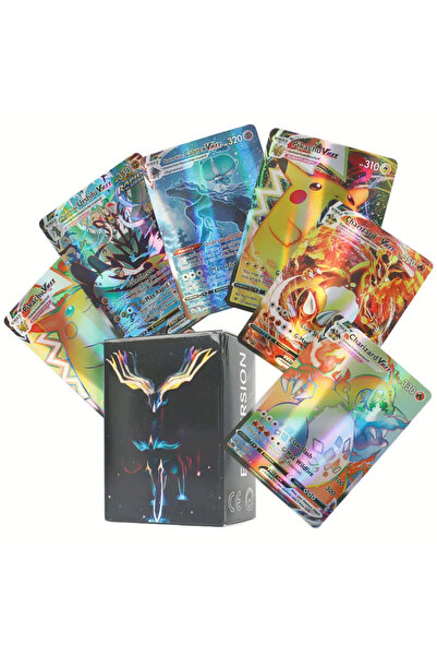 BANDAI 100Vmax 60/100Pcs English Pokemon Cards GX Tag Team Vmax EX Mega Shini...