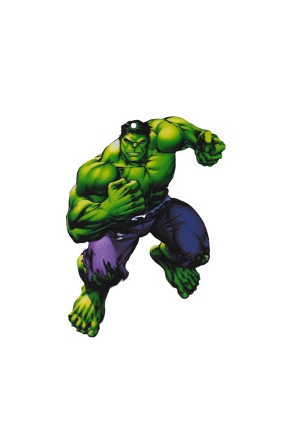 NO BRAND Hulk φιγούρα πολύχρωμο plexiglass κρεμαστό 65x48mm