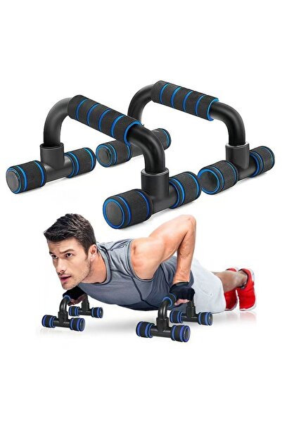 Choice Blue-A H-shaped Push-Up Stand Assist Trainer, Foldable Fitness Equipme...