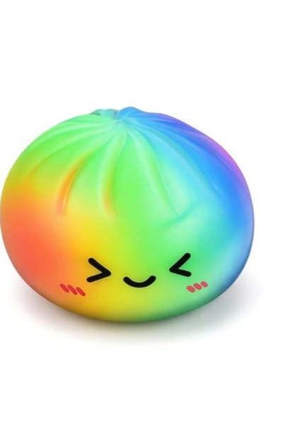 Choice Dumpling 1pcs Rainbow Color Dumpling Squishy Toy with Bamboo Slow Risi...