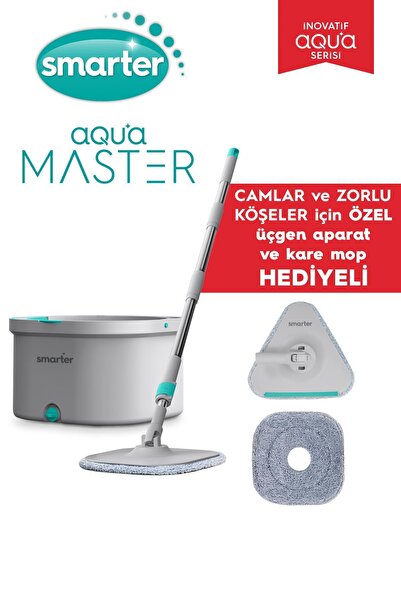 SMARTER Aqua Master Üçgen Aparat ve Kare Mop Hediyeli Temiz & Kirli Su Ayırma...