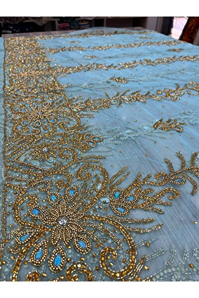 OsmanKumaşDantel قماش التول المزخرف (150 × 350)