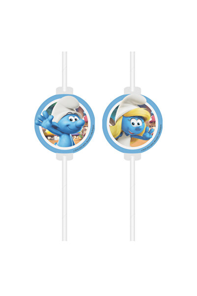 Javoli Smurfs Joyful paper straws, set of 4 FSC pieces