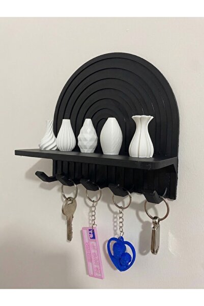 AHENDESIGN Siyah Modern Yay Tasarım Duvar Anahtarlığı - Bohem Stil Dekoratif ...
