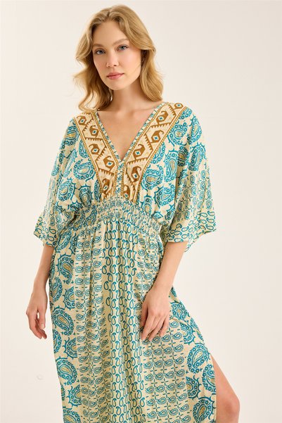HomeStore Long Dv Collar Dress