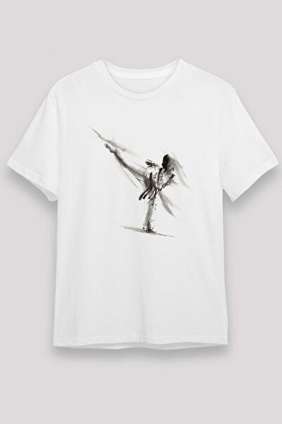 Darkhane Karate Themed Printed White T-Shirt
