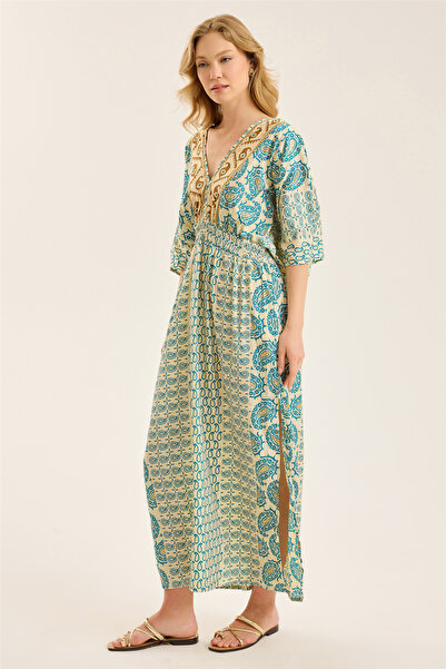 HomeStore Long Dv Collar Dress