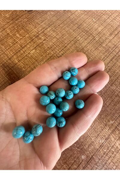 Gönülden Tasarım 20 Pieces of Turquoise Jewelry Beads