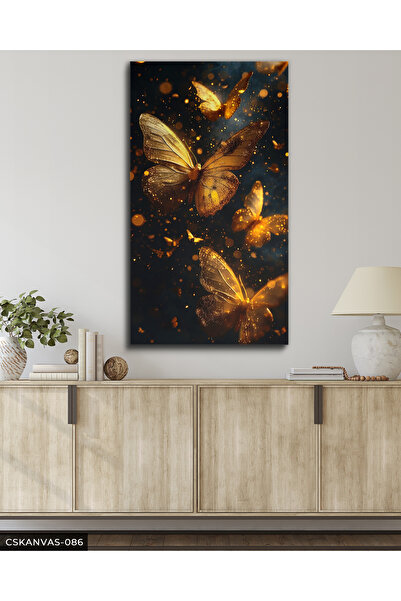 Evinemoda Kelebeklerin Gecesi Tek Parça Kanvas - Canvas Tablo