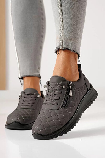 Zaira Women's casual shoes , lined in gray, made of eco- Leather Lelia #30137...