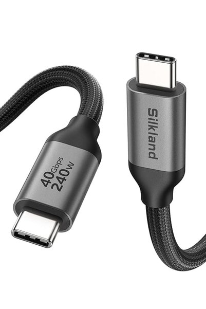 Silkland كابل USB4، متوافق مع كابل ثاندربولت 4، [سرعة نقل بيانات 40 جيجابت في...