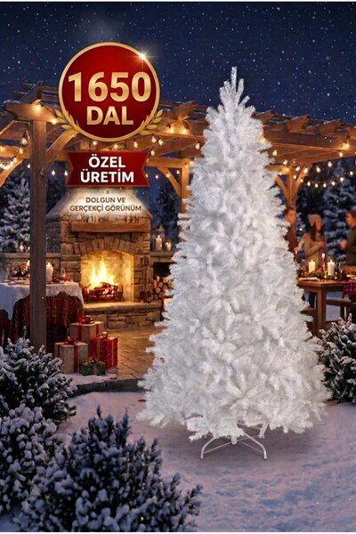 Begin Power 250 Cm Lüks Beyaz Yılbaşı Ağacı 1650 Dallı Özel Üretim Noel Ağacı...