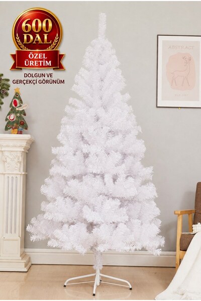 Begin Power 180 Cm Lüks Beyaz Yılbaşı Ağacı 600 Dallı Özel Üretim Noel Ağacı ...